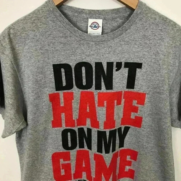 Don't Hate On My Game Men Gray Medium T-Shirt - Picture 1 of 6